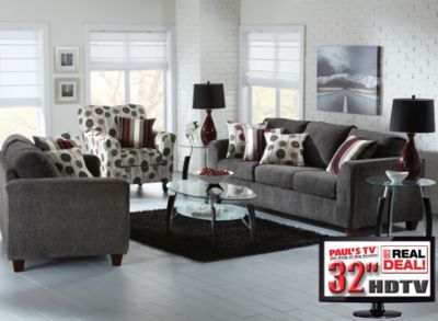 Living Room Packages on Deal Packages 7 Piece Living Room Package With Tv 7 Piece Living Room