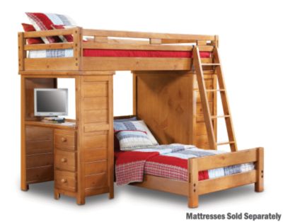 Twin Loft With Desk & Chest