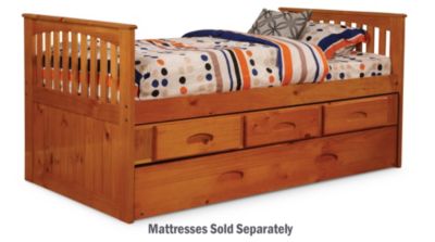 Twin Rake Bed With Trundle