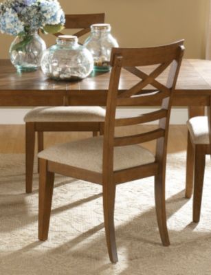 X-Back Side Chair -Rustic Oak
