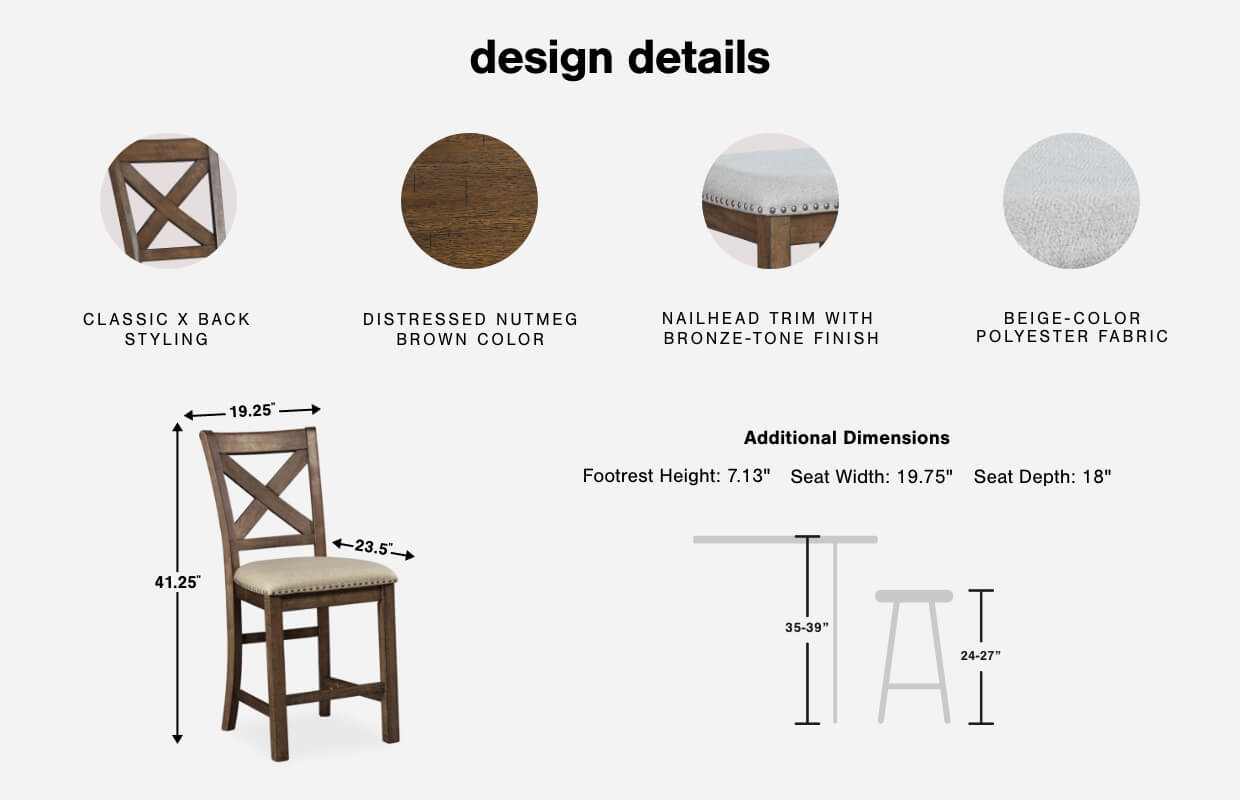 Moriville Counter Height Bar Stool Ashley Furniture HomeStore