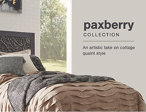 Paxberry Queen Panel Bed Ashley, Paxberry Whitewash Queen Panel Bed