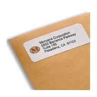 Logo on return address labels