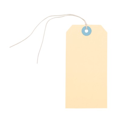 MSHO Manila Hanging Tags, White String, Large, 4-3/4"x2-3/8", 6 pk 11857