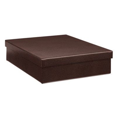 MSHO Shagreen Document Storage Box, Brown 13216
