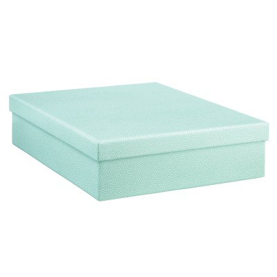 MSHO Shagreen Document Storage Box, Blue 13217