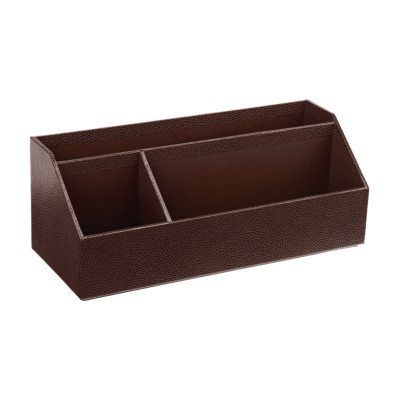 MSHO Shagreen Desktop Organizer, Brown 13222