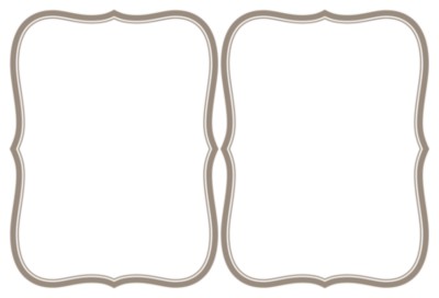 MSHO Dry Erase Decal, Flourish Design, Grey Border, Removable, 5-7/8"x7-7/8", 2 Per Sheet, 2 Pack 21577