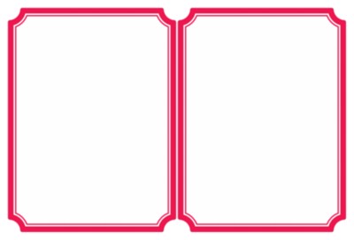 MSHO Dry Erase Decal, Classic Design, Red Border, Removable, 5-7/8"x7-7/8", 2 Per Sheet, 2 Pack 21578