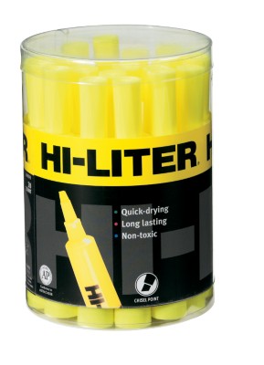 HI-LITER Desk Style Yellow 20-Count Tub 23546