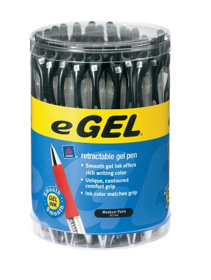 eGEL Retractable Pen Black 48-Count Tub 23558