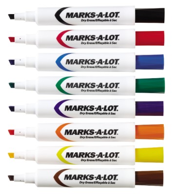 Marks-A-Lot Whiteboard Desk Style Markers 24411