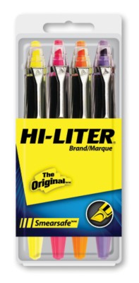 HI-LITER SmearSafe Highlighters 49349