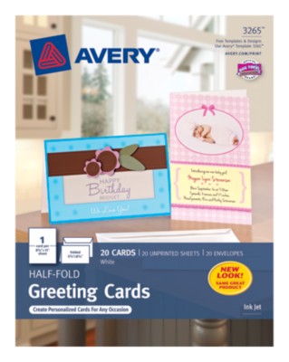 Ink Jet Matte Coated Half-Fold Greeting Cards 3265