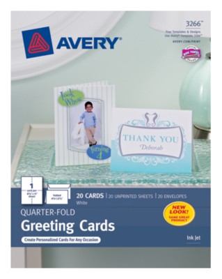 Ink Jet Matte Coated Quarter-Fold Cards 3266
