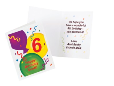 Personalized Birthday Cards – Birthday Balloons