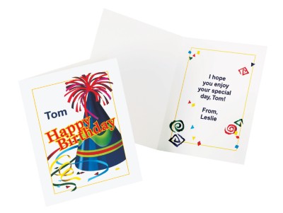 Personalized Birthday Cards – Hats and Streamers