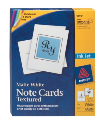 Ink Jet Textured Note Cards 3379