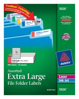 Extra Large File Folder Labels 5026