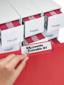 Save time and money by reusing file folders. Simply cover up existing labels with Avery Labels featuring TrueBlock® Technology.