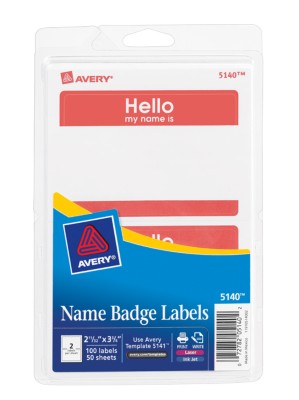Self Adhesive Removable Name Badge Labels Print Write 5140