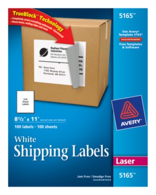 White Shipping Labels 5165