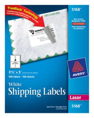 White Shipping Labels 5168