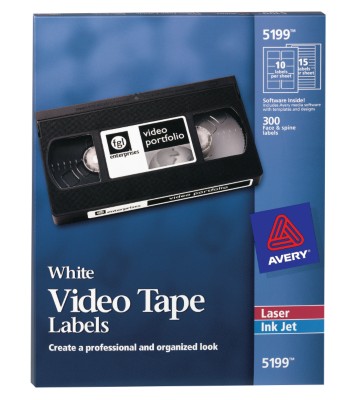 Avery Video Tape Labels 5199