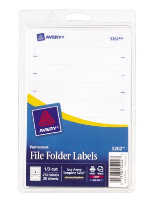 Avery File Folder Labels Template 5366