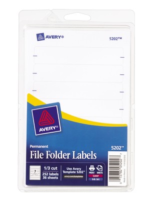 Print or Write File Folder Labels 5202