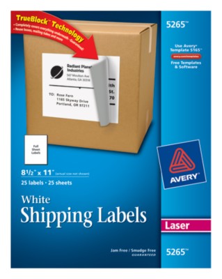 White Shipping Labels 5265