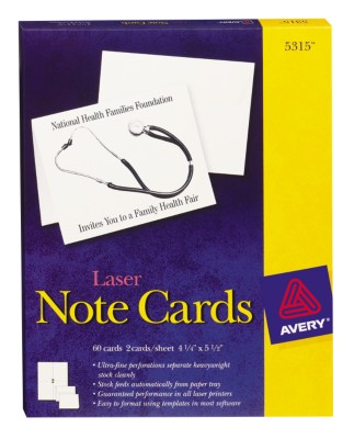 Laser Note Cards 5315