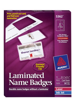 Laminated Name Badges 5362