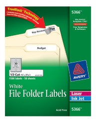 Avery File Folder Labels 5366 Package Image