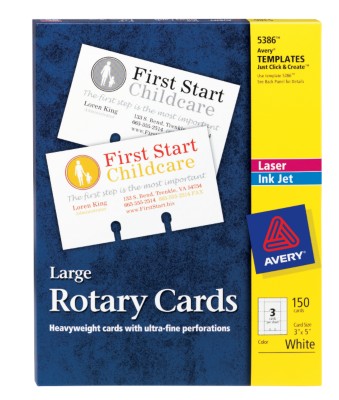 Laser & Ink Jet Rotary Cards 5386