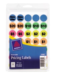Avery Assorted Preprinted Price Labels