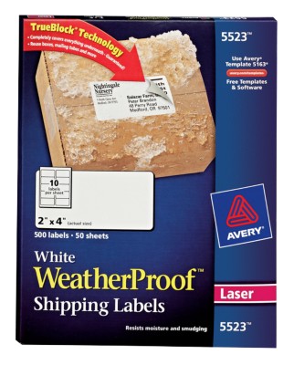 Weather Proof Mailing Labels 5523