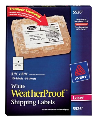 Weather Proof Mailing Labels 5526