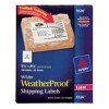 Avery&reg; White WeatherProof&trade; Labels for Laser Printers 5526, 5-1/2" x 8-1/2", Box of 100