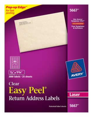 Easy Peel Clear Return Address Labels 5667