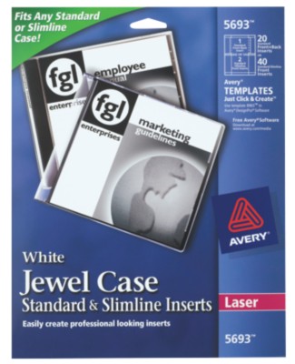 Avery CD Jewel Case Inserts 5693