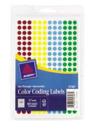 See Through Round Color Coding Labels