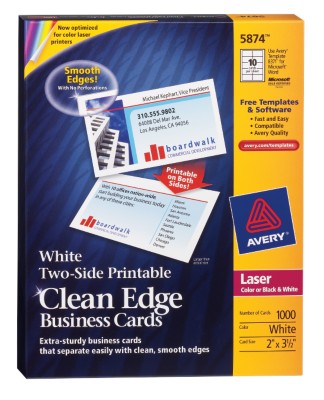 Two-Side Printable Laser Clean Edge Business Cards 5874