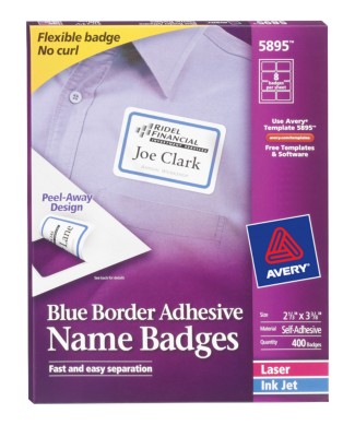 Self Adhesive Removable Name Badge Labels 5895