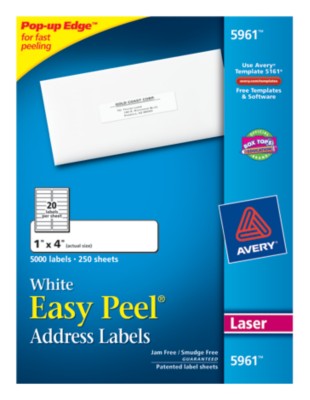 Easy Peel White Mailing Labels 5961
