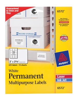Permanent Multipurpose Labels 6572