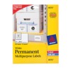 Avery® White Permanent ID Labels for Laser and Inkjet Printers 6572, 2" x