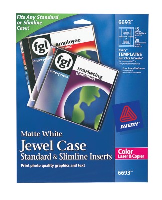 Avery CD Jewel Case Inserts 6693
