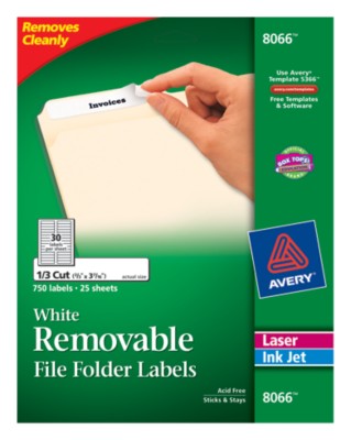 Removable File Folder Labels 8066