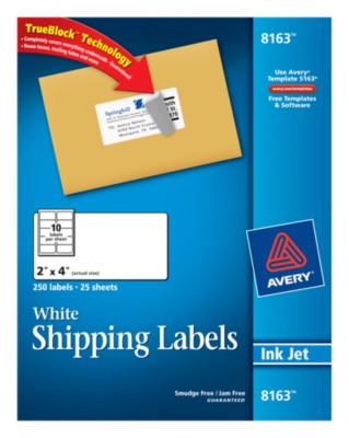 Avery AVERY White Shipping Labels 8163 : Questions, Answers, How To ...